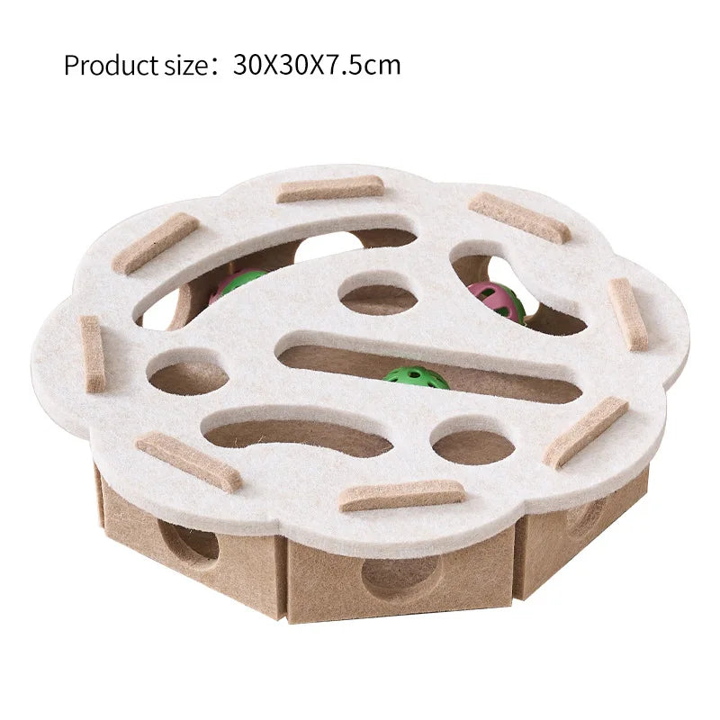Interactive Cat Puzzle Toy with Maze Tunnel for Cats