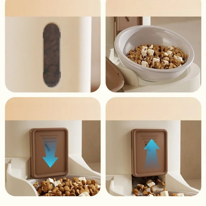 All-in-One Automatic Pet Food Water Feeder Dispenser
