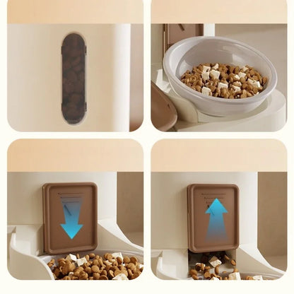 All-in-One Automatic Pet Food Water Feeder Dispenser