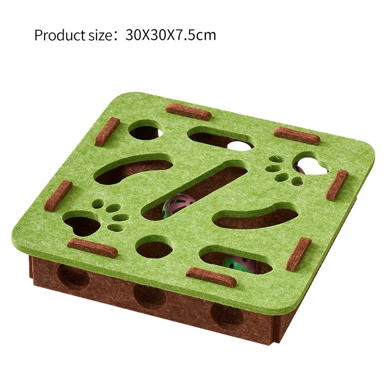 Interactive Cat Puzzle Toy with Maze Tunnel for Cats