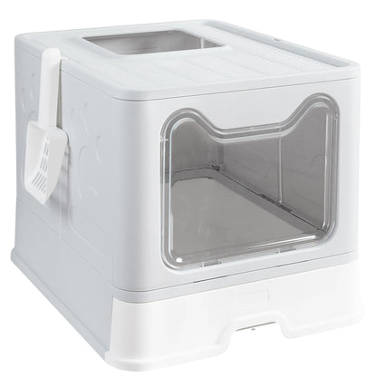 XXL Foldable Cat Litter Box with Front Entry