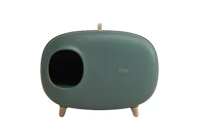 Mochi Shaped Enclosed Cat Litter Box for Home