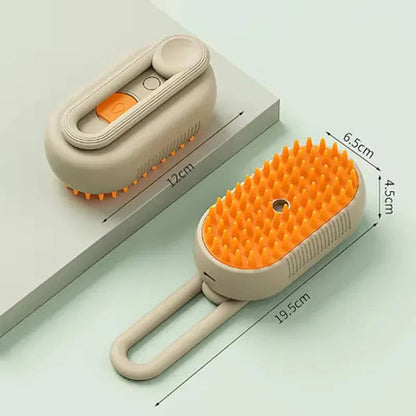 3-in-1 Steam Cat Brush for Grooming and Hair Removal