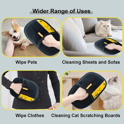 Electrostatic Pet Hair Remover Gloves for Cats and Dogs