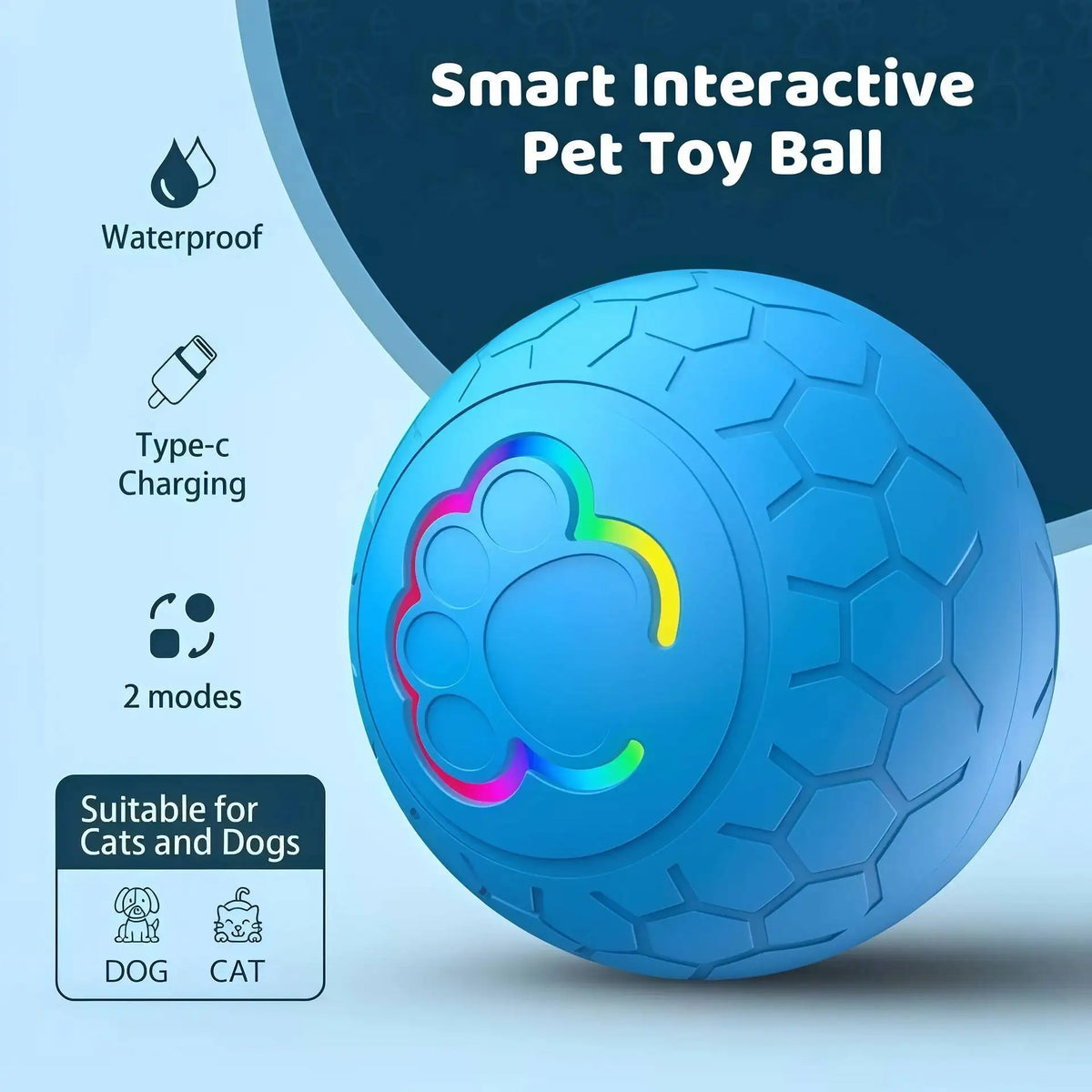 Smart Interactive Automatic Rolling Ball Toy for Dogs