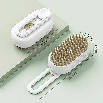 3-in-1 Steam Cat Brush for Grooming and Hair Removal