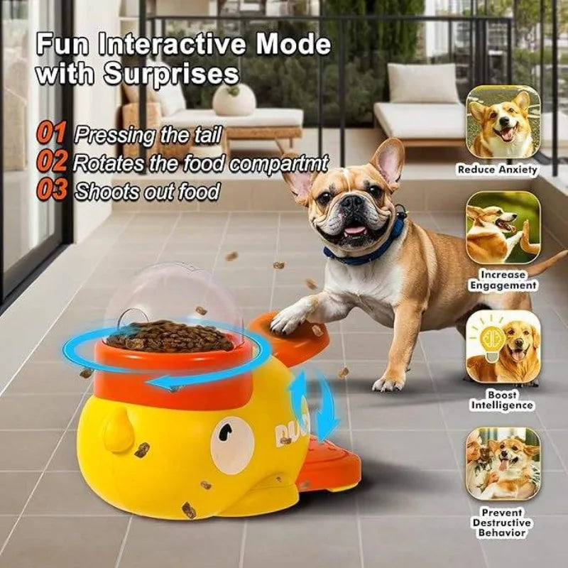 Interactive Yellow Duck Puzzle Feeder for Dogs and Cats