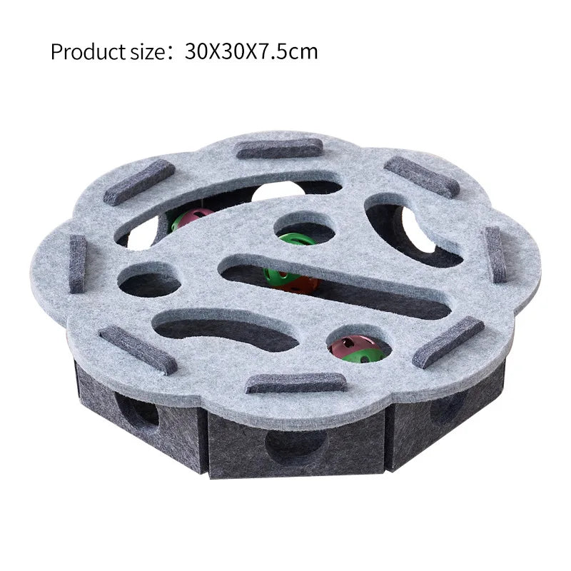 Interactive Cat Puzzle Toy with Maze Tunnel for Cats