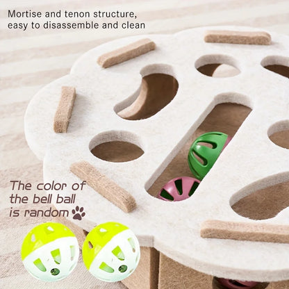 Interactive Cat Puzzle Toy with Maze Tunnel for Cats