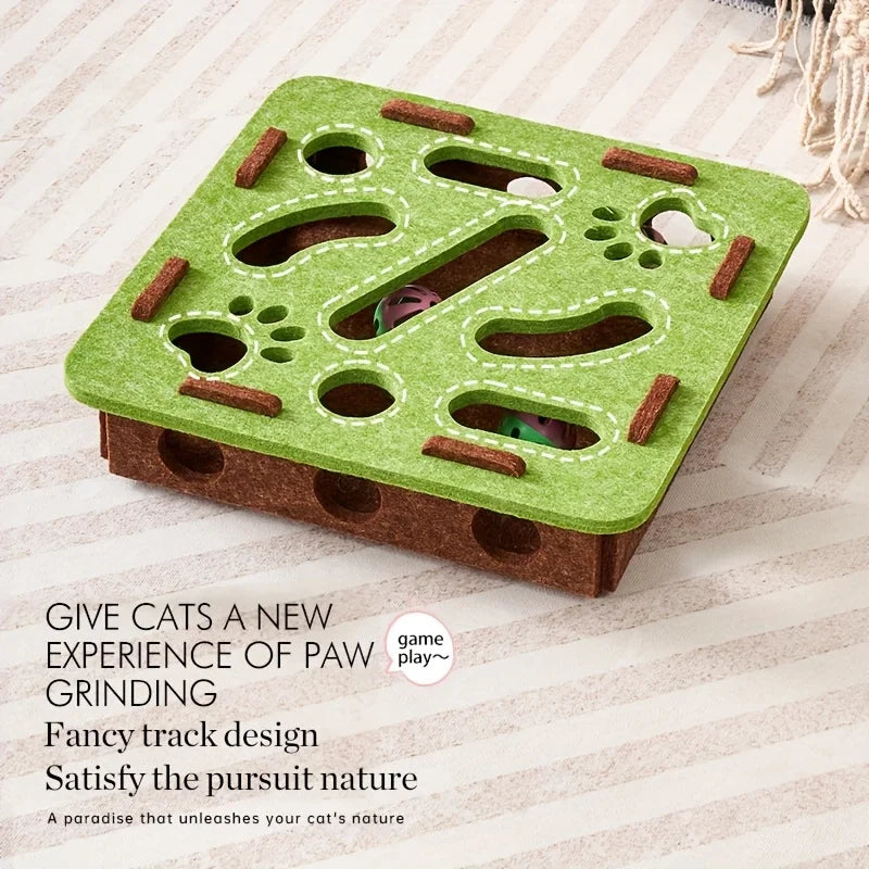 Interactive Cat Puzzle Toy with Maze Tunnel for Cats