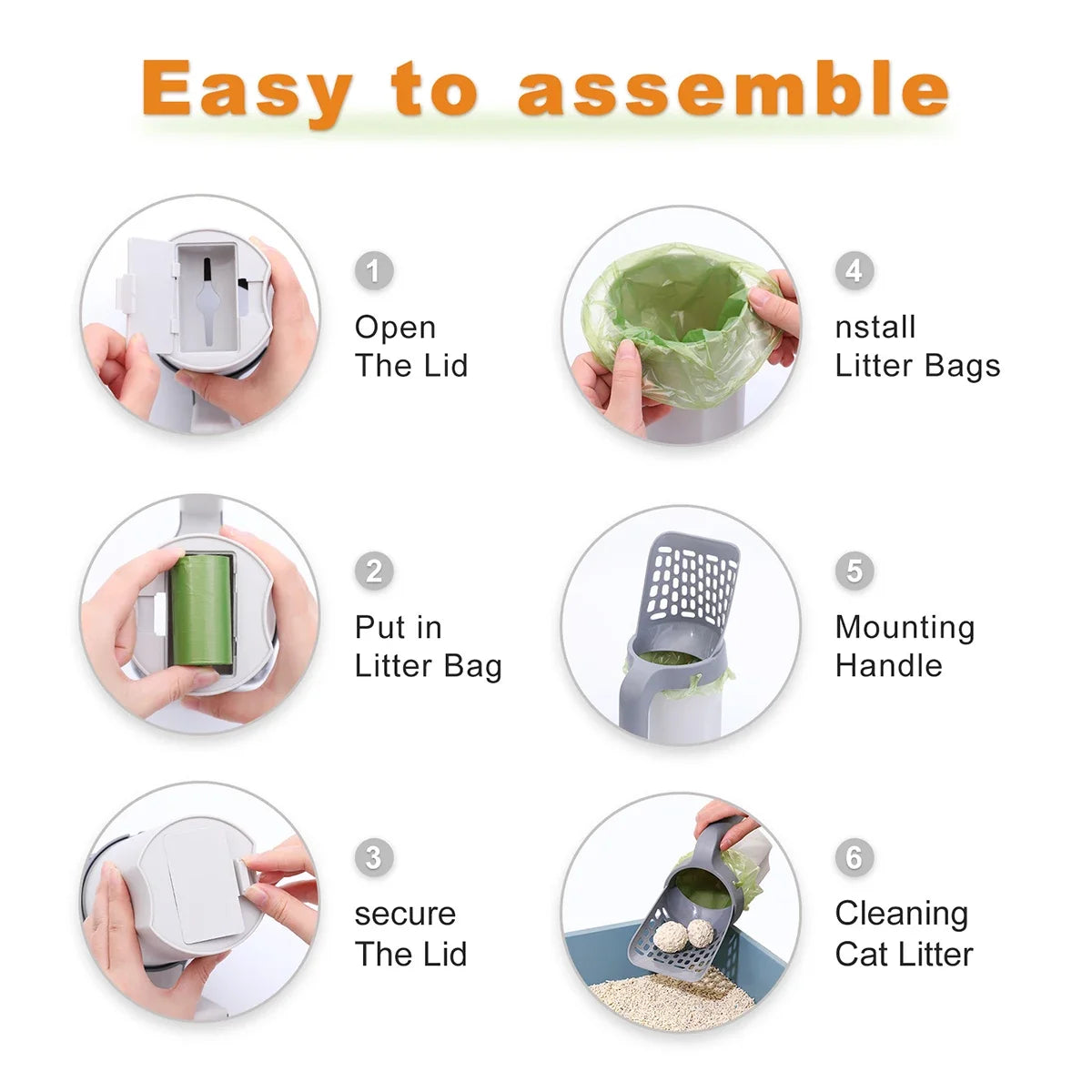 Cat Litter Scoop Filter Shovel for Easy Cleaning