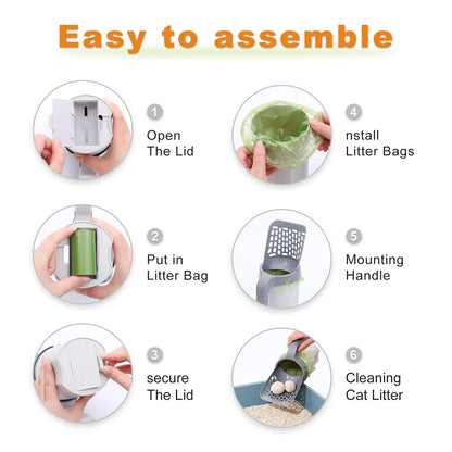 Cat Litter Scoop Filter Shovel for Easy Cleaning