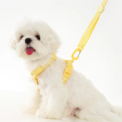 Adjustable Reflective Dog Harness Collar Leash Set
