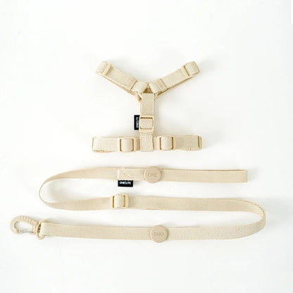 Adjustable Reflective Dog Harness Collar Leash Set