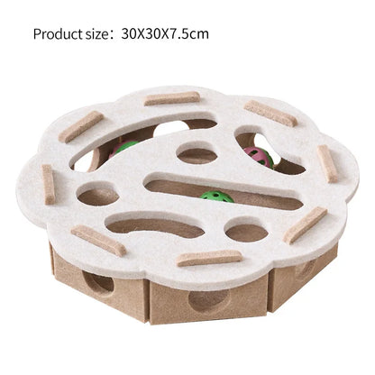 Interactive Cat Puzzle Toy with Maze Tunnel for Cats