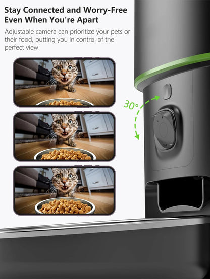 Smart Automatic Cat Feeder with Camera WiFi App Control