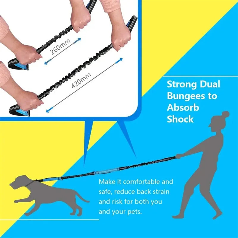 Hands Free Retractable Dog Leash for Running and Walking
