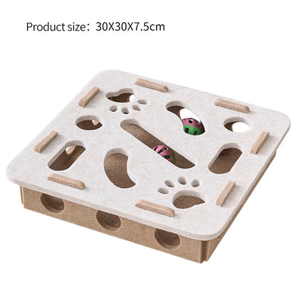 Interactive Cat Puzzle Toy with Maze Tunnel for Cats
