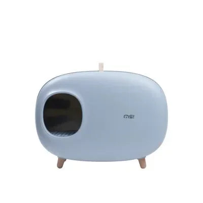 Mochi Shaped Enclosed Cat Litter Box for Home