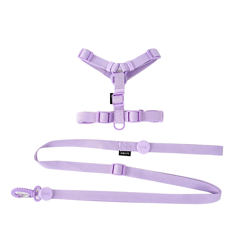 Adjustable Reflective Dog Harness Collar Leash Set