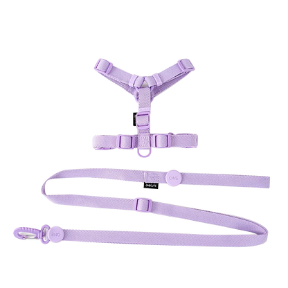 Adjustable Reflective Dog Harness Collar Leash Set