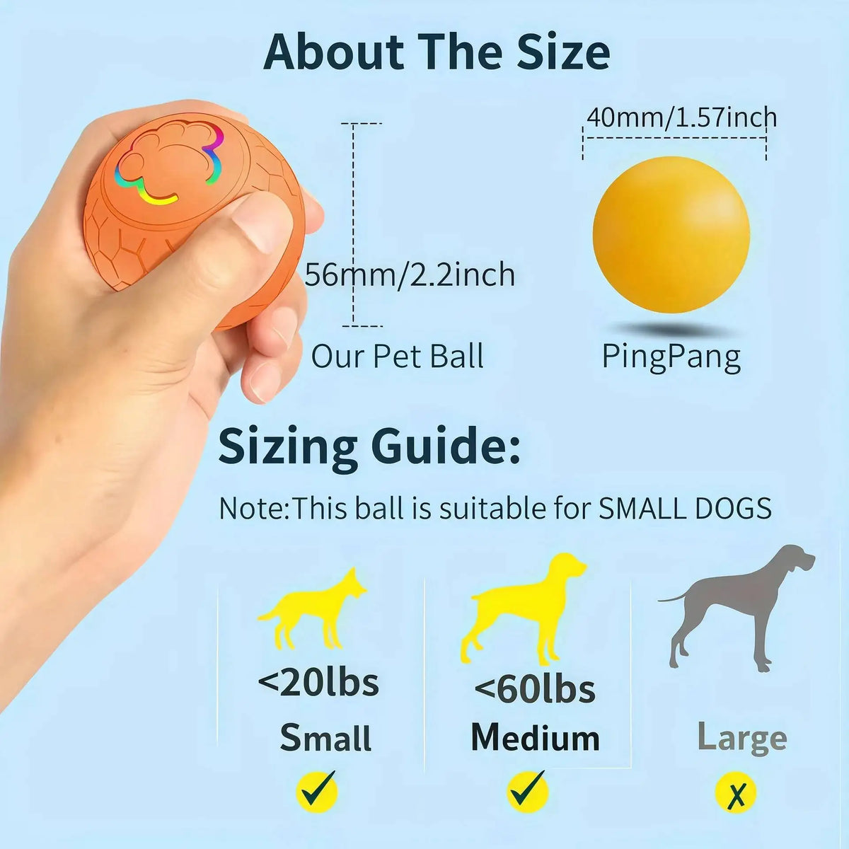 Smart Interactive Automatic Rolling Ball Toy for Dogs
