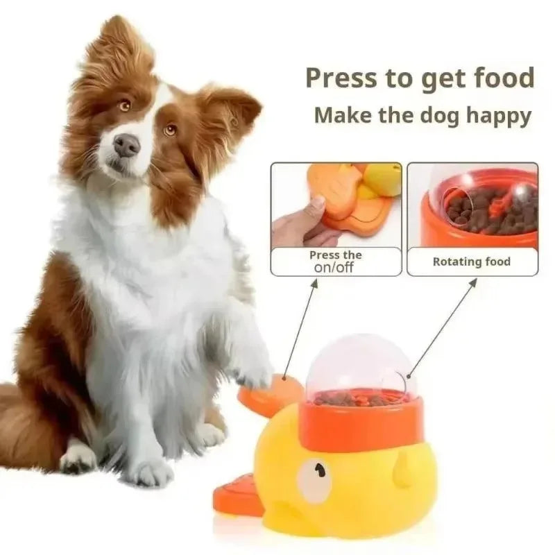 Interactive Yellow Duck Puzzle Feeder for Dogs and Cats