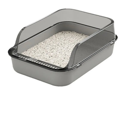 Semi-Covered Cat Litter Box with Scoop Odor Control